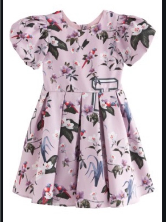 Ted Baker Other - Ted Baker Lilac Floral Puff-Sleeve Party Dress